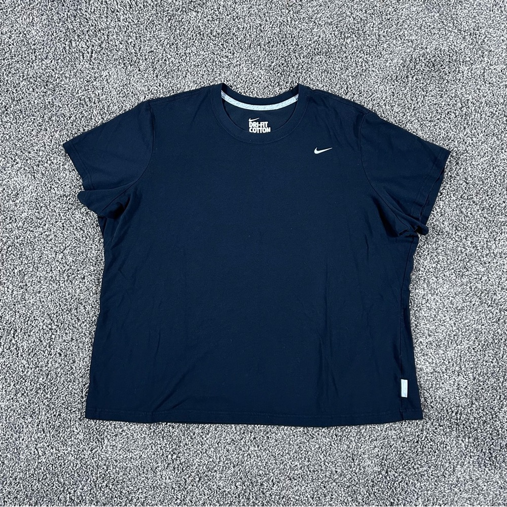 Nike Dri-FIT Women's Size 3X Cotton Tee Shirt  Black Short Sleeve Athletic Top